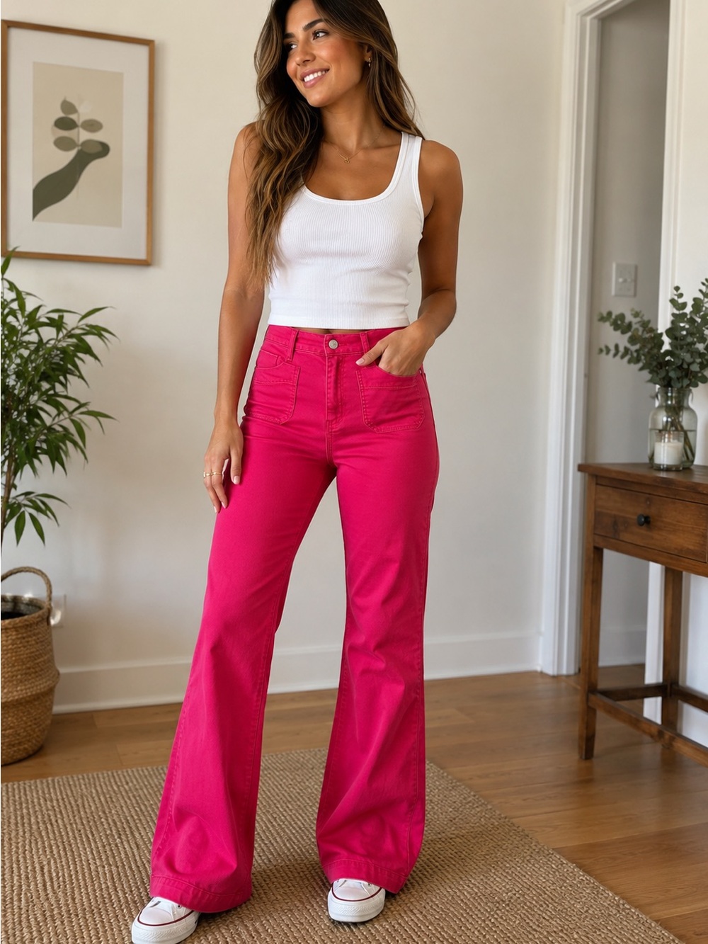 Gap 1969 Women’s Red Flare Jeans Size 28 Stretch Denim
